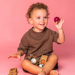 Мяч-попрыгунчик Ratatam "Bird", розовый с блестками, 4 см